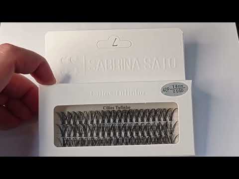 CARTELA DE CÍLIOS TUFINHO 40P 14MM 0.08D SABRINA SATO
