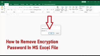 Remove Encryption Password In MS Excel File