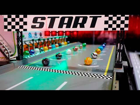 GLASSCAR SEASON 2 - Intense Marble Racing Action - Race 1 at Sun Storm C1 Circuit!