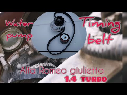timing belt and water pump Changes... alfa Romeo giulietta 1.4 multiair