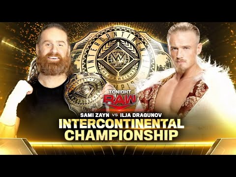 Sami Zayn vs Ilja Dragunov - Intercontinental Championship Match (1/2): Raw, Jul. 15, 2024