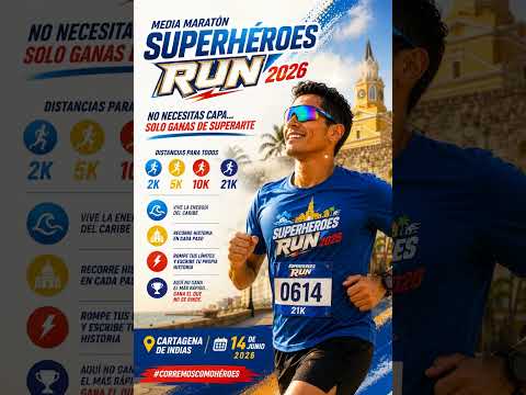 MEDIA MARATÓN SUPERHEROES RUN - CARTAGENA BOLÍVAR