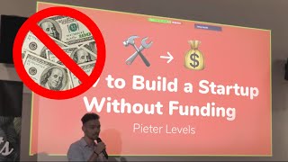 for those wondering about launch, he said "Product Hunt"  (i thought he said "productcon")（00:15:36 - 01:00:00） - How to Build a Startup Without Funding by Pieter Levels