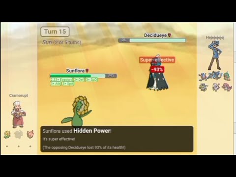 Sunflora is op ! sunflora sweep ! #pokemonshowdown