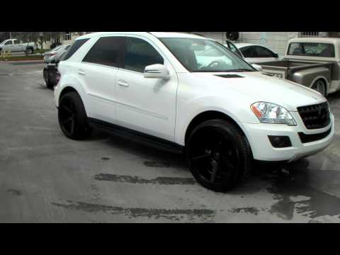 DUBSandTIRES.com 22 Inch KMC KM-685 District Black Wheels 2011 Mercedes ML-350 Rims Miami Hollywood