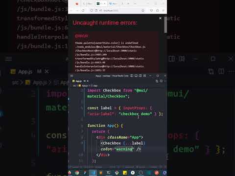 Reactjs Material Ui Checkbox Color Size Defaultchecked Reactjs Materialui Shorts Reacttutorial