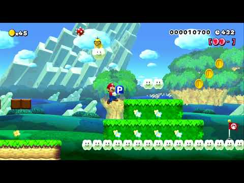 NSMB2 (5-2) Find the 3 red coins by Nasetto BG ~ SUPER MARIO MAKER ~ NO COMMENTARY 1be