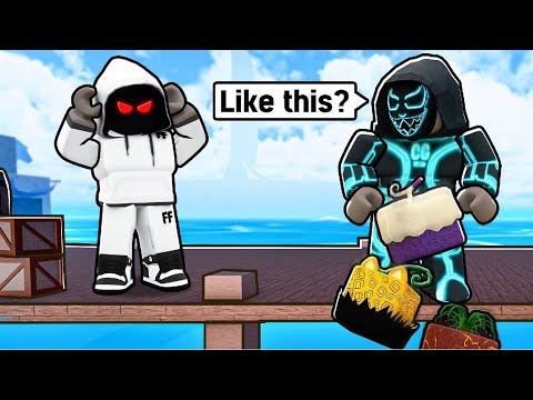 I Taught My LITTLE BROTHER How To Play Blox Fruits..