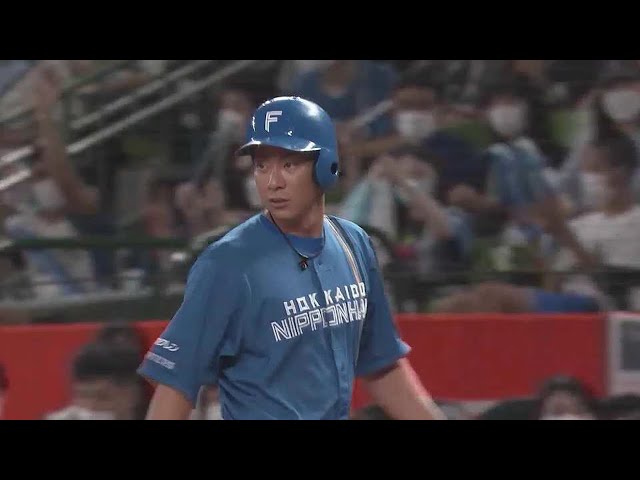 【7回表】本日3打点の活躍!! ファイターズ・松本剛 三遊間を抜けるタイムリーヒットで点差を2点に広げる!! 2022年8月31日 埼玉西武ライオンズ 対 北海道日本ハムファイターズ