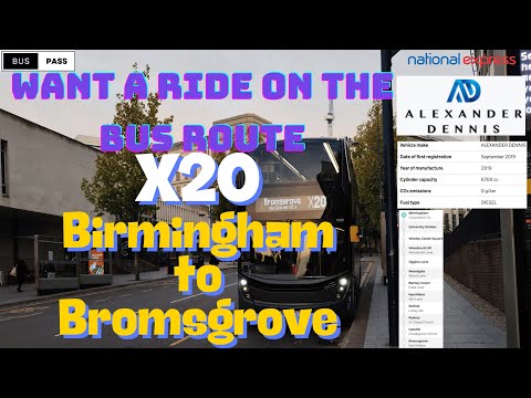 Route X20 Birmingham to Bromsgrove | Full Bus Ride