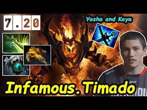 Infamous.Timado - [Shadowfiend] MIDLANE 7.20 New Item Build Yasha and Kaya | Dota2 Rank