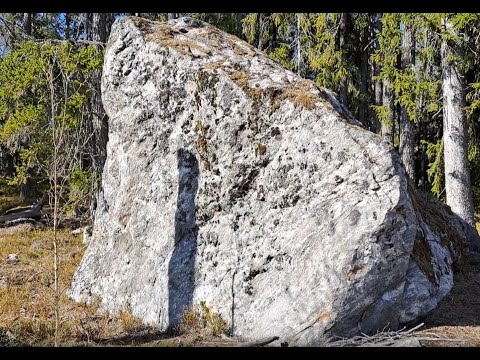 Flyttblock, Hulteberget i Bergsjö / Skörda linet, efter Katrina Lundstedt