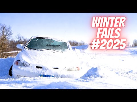 Best of WINTER FAILS - Idiots vs. Snow / Snow car crashes / Icy roads #2025