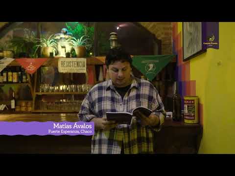 Matías Ávalos leyendo en Chaco para el 4° Guazú Poesía