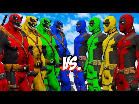 TEAM VENOM-DEADPOOL COLOR VS TEAM DEADPOOL COLOR - EPIC SUPERHEROES WAR