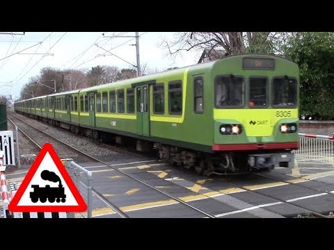Railway Crossing - Sydney Parade, Dublin - IE 8300 Class Dart Train