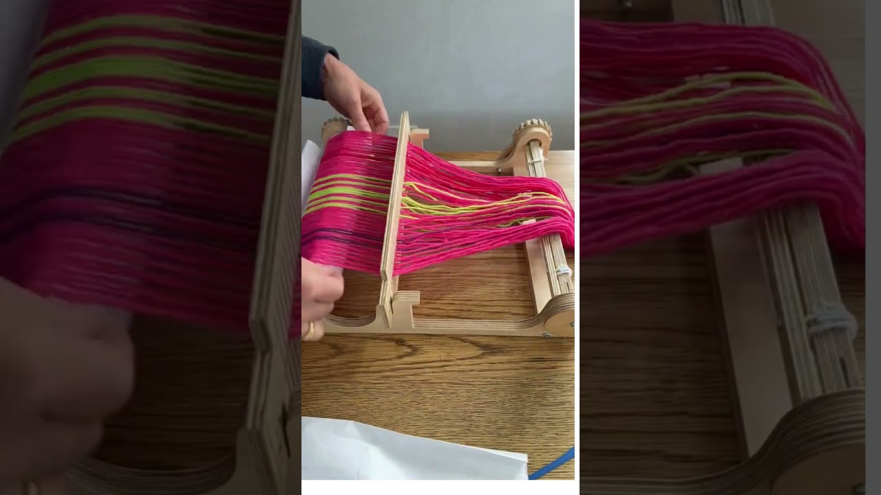 Warping a TabbyandTweed Rigid Heddle Loom #weaving #loomweaving #sustainable #fiberart #loom