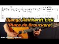 Place de Brouckere Django Reinhardt Bb Lick - Gypsy Jazz Guitar Lesson - Manouche Tutorial Free Tab