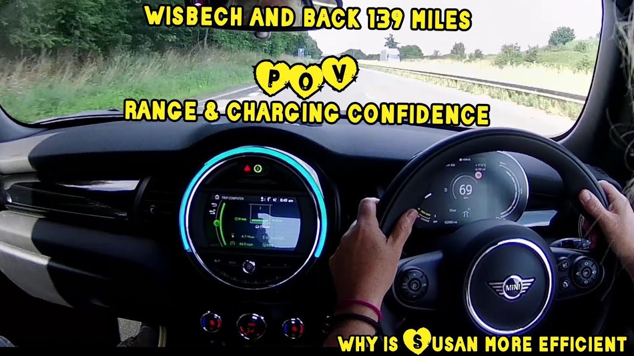 Mini Electric Cooper SE POV 139 mile road trip. To charge or not & why am I less efficient?