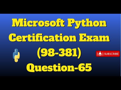 Python Certification Exam Question 65
