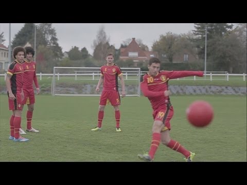 Belgium's Eden Hazard destroys camera in training with fierce volley