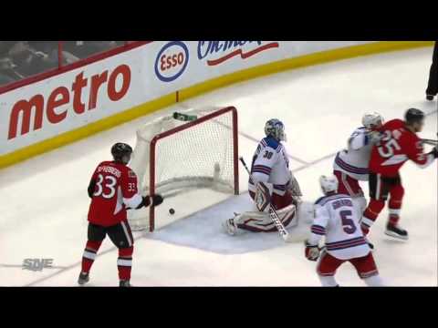 Andre Benoit PP Goal (New York Rangers vs Ottawa Senators Mars 28, 2013) NHL HD