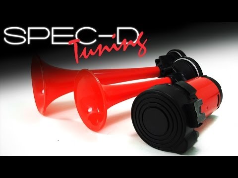 SPECDTUNING DEMO VIDEO: 2 PIPES SINGLE TONE AIR HORN 12V 24V