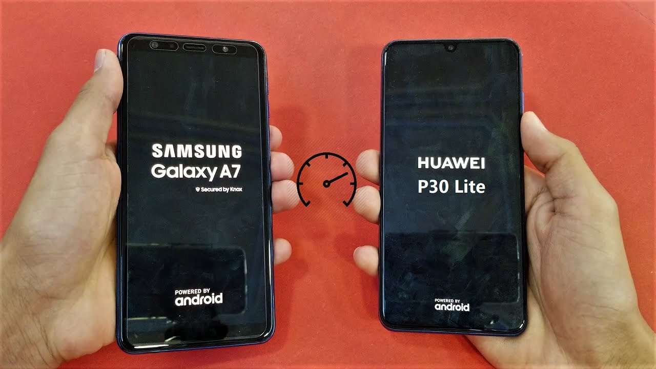 Samsung Galaxy A7 (2018) vs Huawei P30 Lite - Speed Test!