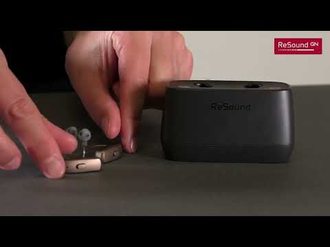 How to Insert remove ReSound OMNIA hearing aids from desktop charger