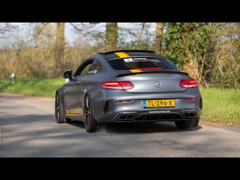 Mercedes C63 S AMG Coupe Edition 1 with Akrapovic Exhaust - Accelerations, Revs & Burnouts !