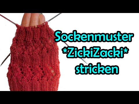 Sockenmuster *ZickiZacki* stricken - Romy Fischer Strickanleitung