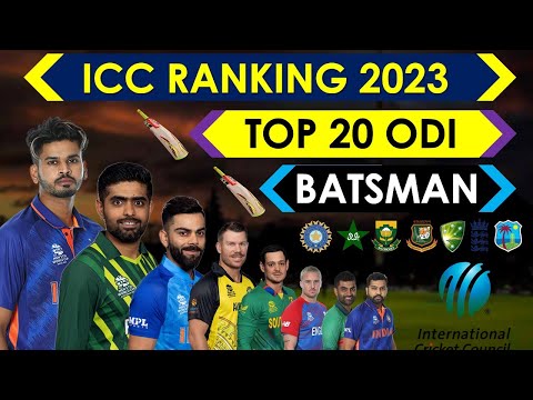 ICC Ranking 2023 | Top 20 ODI Batsman 2023 | Top 20 Dangerous ODI Batsman ICC Ranking 2023