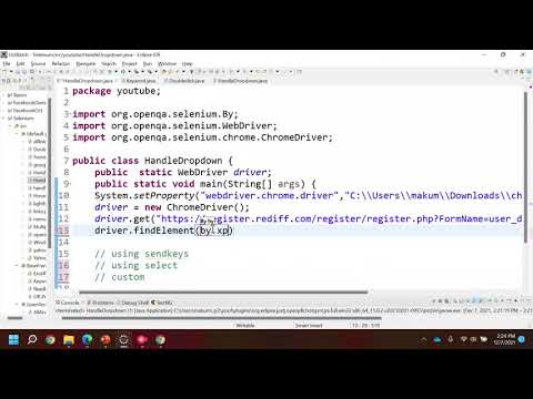 Dropdown Option Selection Using Sendkeys Automation Testing Java