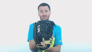 Video thumbnail: Under Armour Genuine Pro 12" Baseball Glove: UAFGGP-1200DS Black/Cream