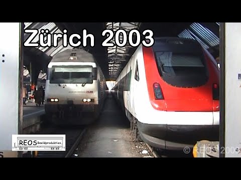 2003 [SDw] Bahnhof Zürich part 2 of 3 - Superb mix of Swiss and European Passenger trains!