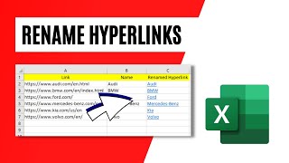 How to Change Hyperlink Names in Bulk in Microsoft Excel