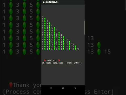 Triangle pattern in c 💥💥💥 || #c #pattern #coding #design #computer #coder #status #life#viral#shorts