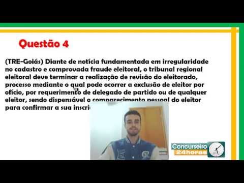 DICAS FINAIS TRE-MG - RESOLUÇÃO DE QUESTÕES TRE-GO 2015