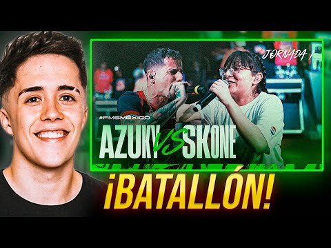 *Battalion* 🔥 GAZIR REACTS TO THE BATTLE OF SKONE VS AZUKY IN FMS MEXICO 🇲🇽
