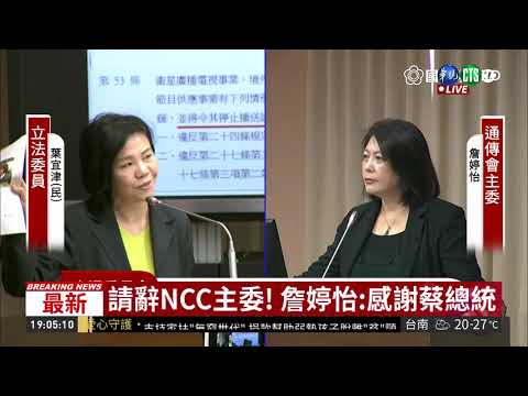 已提辭呈! 詹婷怡證實請辭NCC主委