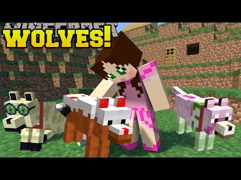Minecraft: TOO MANY WOLVES!!! (CAKE WOLF, DIAMOND WOLF,  ZOMBIE WOLF, & MORE!) Mod Showcase