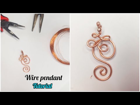 Swirl Wire Wrapping Pendant - Simple Beginner Wire Wrap Pendant