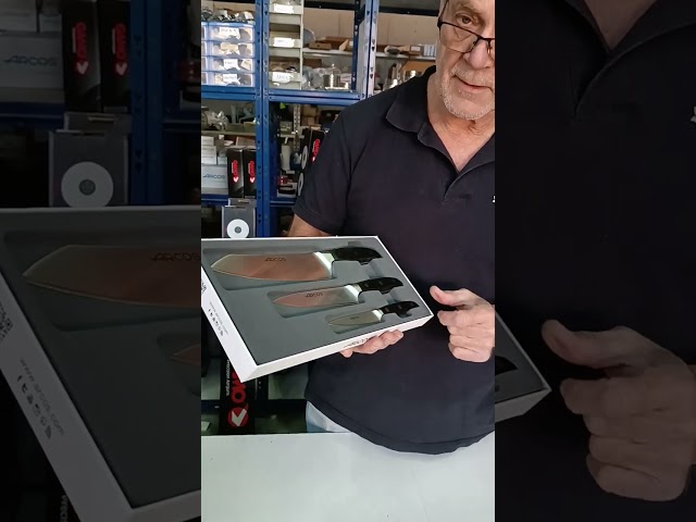 Vídeo relacionado con Arcos Juego Cuchillos Carne | 6 Piezas | Cuchillos carne cuchillo chuleteros | cubiertos acero inoxidable | Hoja 110 mm | mango monobloque | aptos lavavajillas | Caja Envase Ecológico