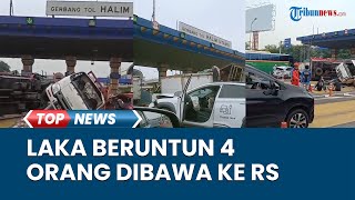 Kronologi 5 Mobil Laka Beruntun di Gerbang Tol Halim Utama, Truk Ringsek dan 4 Korban Dibawa ke RS