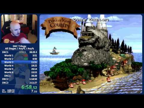 Donkey Kong Country Trilogy Speedrun (2:10:00)
