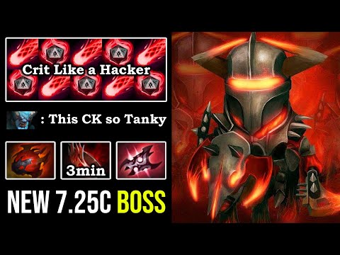 NEW BOSS of 7.25C OP Critical Hit Like a Hacker Chaos Knight First Item Ring of Tarrasque DotA 2