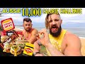2 MEN - 1 COUNTRY - 10,000 CALORIE CHALLENGE...Englishmen Eats Trying Australian Food! (Lex Fitness)
