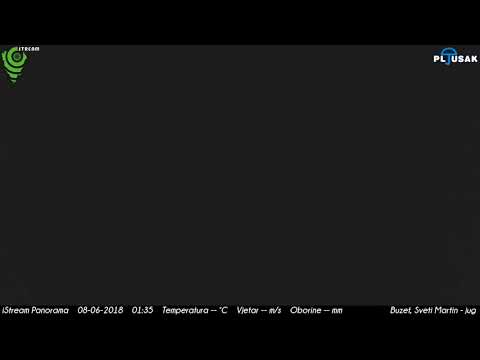 Buzet, Sveti Martin - jug 07-06-2018 Night HD TimeLapse