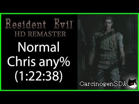 Resident Evil HD Remaster (PC 120FPS) Speedrun - Chris any% (1:22:38)