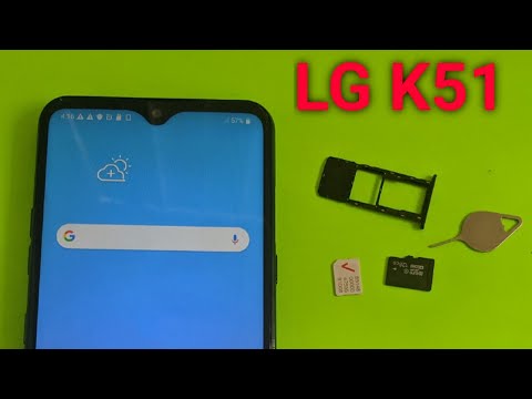 LG K51 How to insert and remove SIM / SD Card